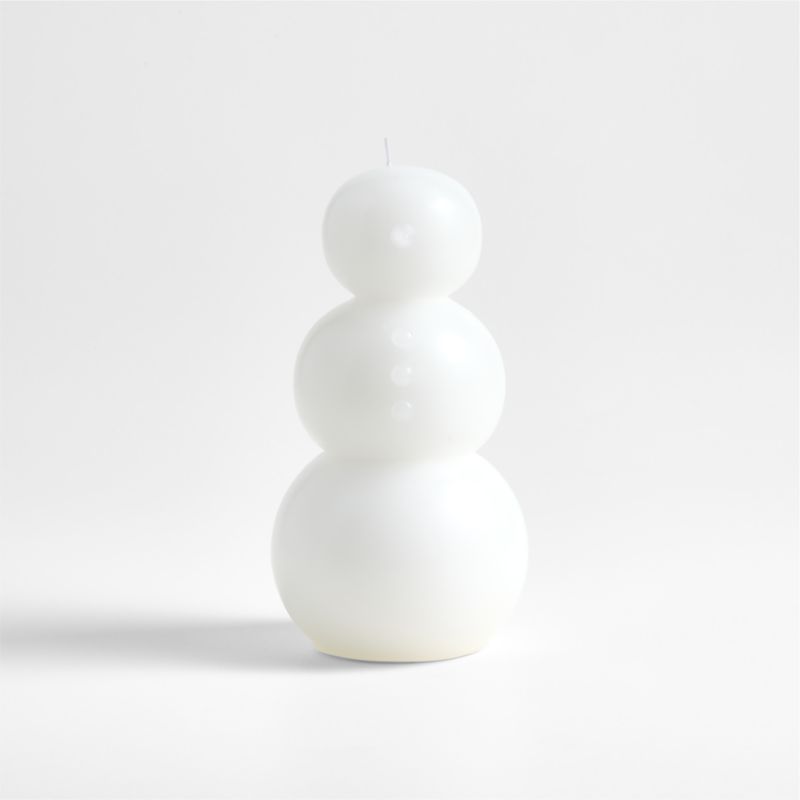 White 13" Snowman Candle - image 0 of 4