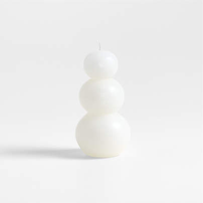 White 6" Snowman Candle