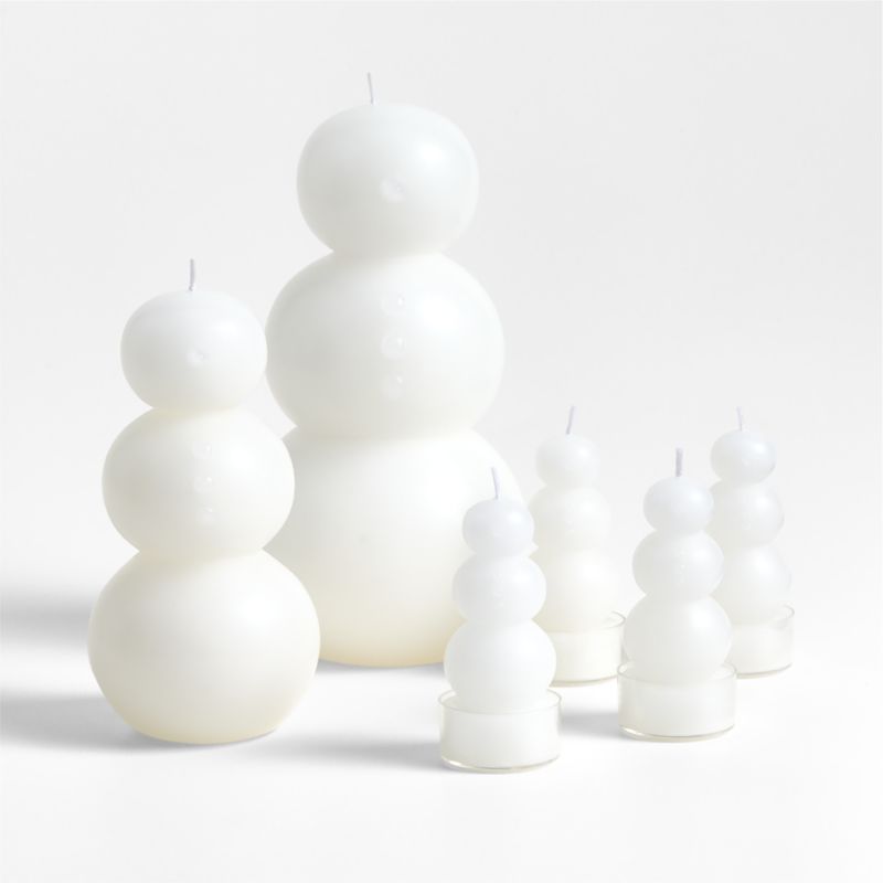 White 6" Snowman Candle - image 1 of 4