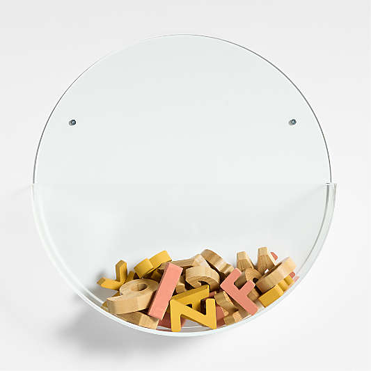 Now You See It Clear Acrylic Floating Round Wall Basket