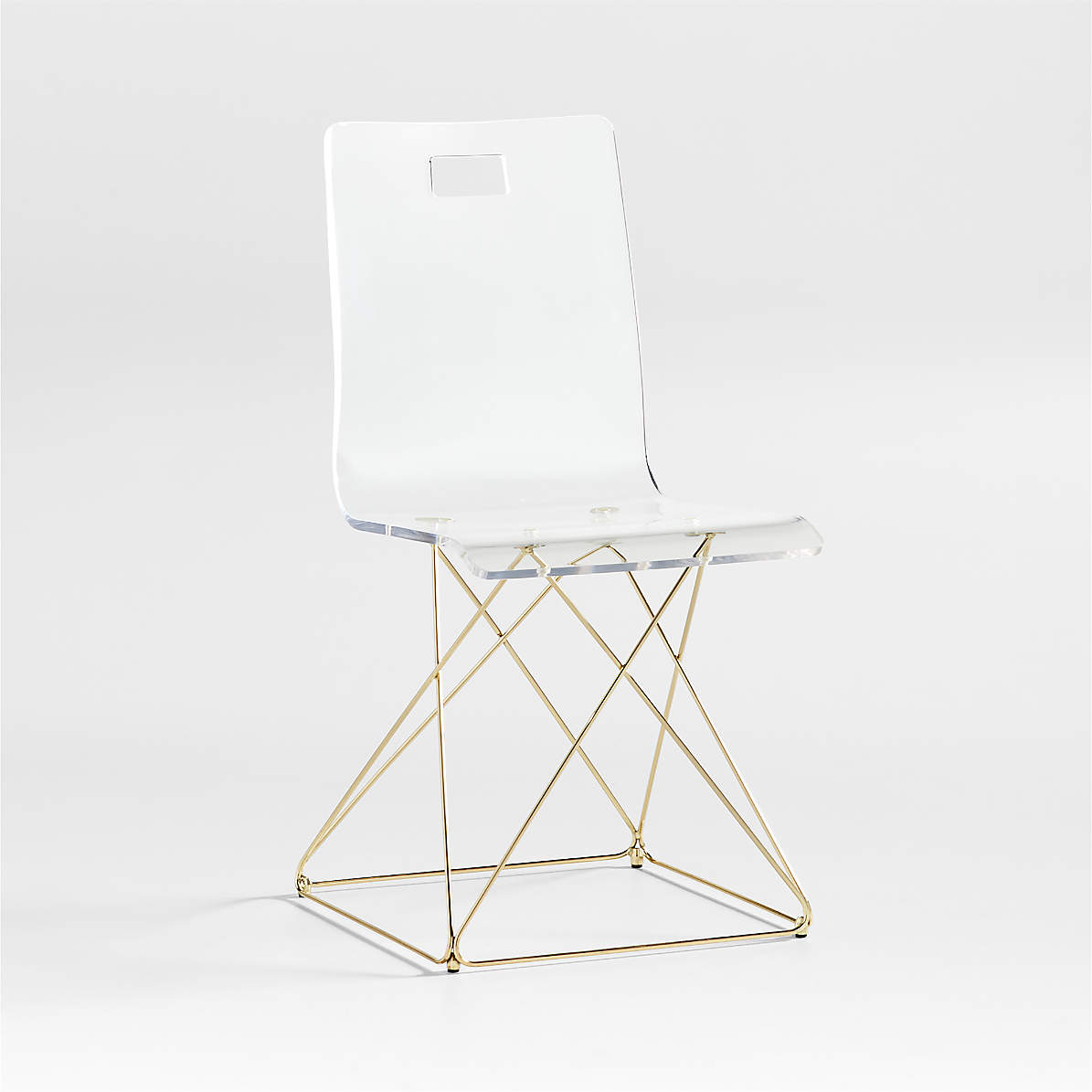 Acrylic gold desk discount chair