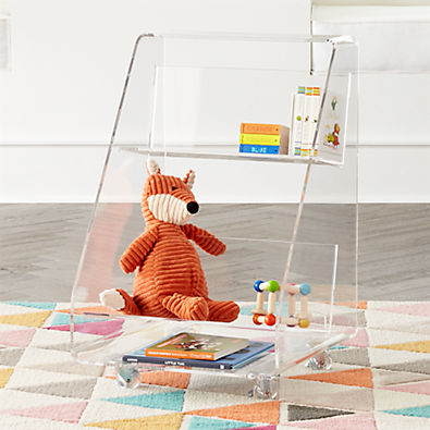 View Acrylic Rolling Book Cart details