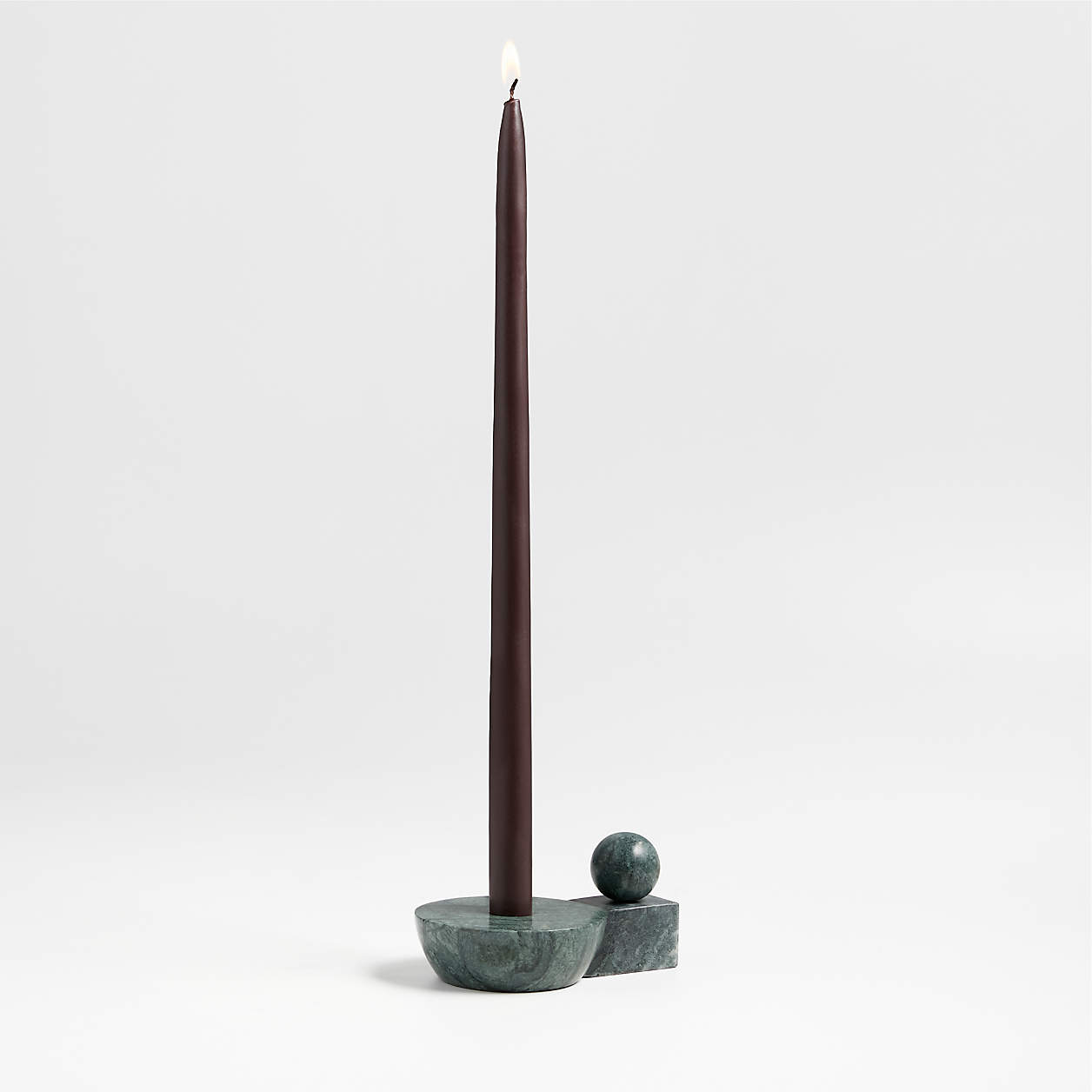 Noyau Marble Taper Candle Holders by Athena Calderone Crate & Barrel