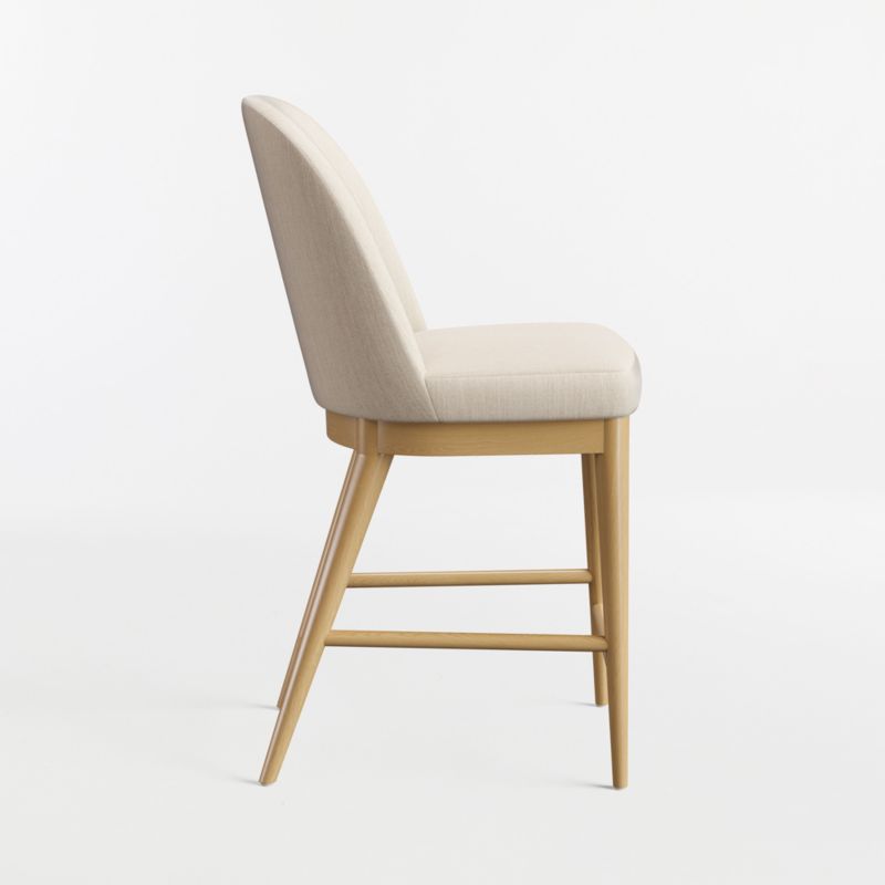 Nord Ivory Upholstered Natural Wood Counter Stool - image 3 of 6