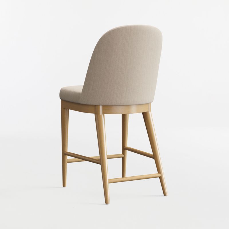 Nord Ivory Upholstered Natural Wood Counter Stool - image 4 of 6