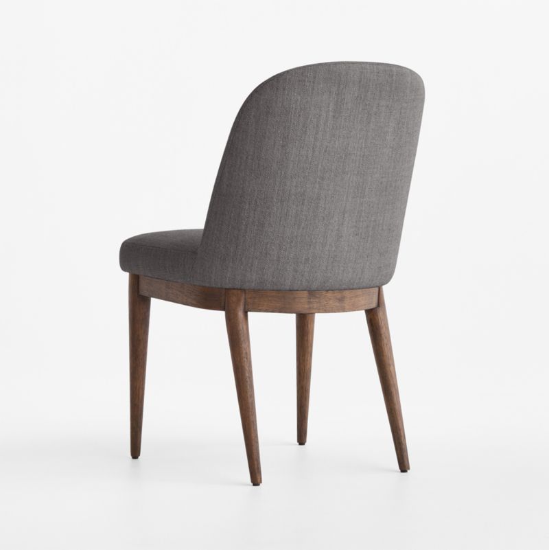 Nord Charcoal Upholstered Brown Wood Dining Chair - image 3 of 6