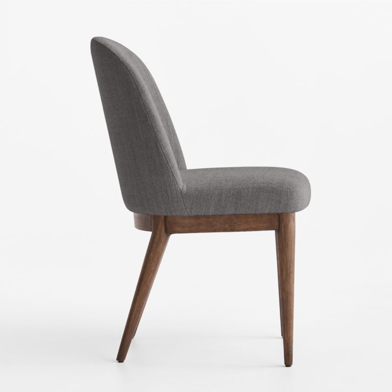 Nord Charcoal Upholstered Brown Wood Dining Chair - image 2 of 6