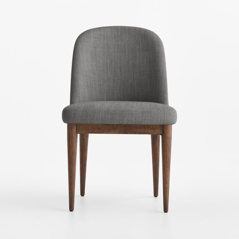 Nord Charcoal Upholstered Brown Wood Dining Chair - image 1 of 6