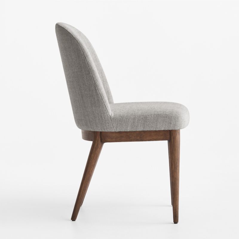 Nord Grey Upholstered Brown Wood Dining Chair - image 2 of 6