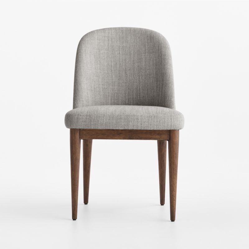 Nord Grey Upholstered Brown Wood Dining Chair - image 1 of 6
