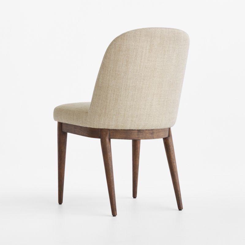 Nord Ivory Upholstered Brown Wood Dining Chair - image 3 of 6