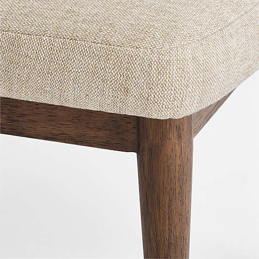 Nord Ivory Upholstered Brown Wood Dining Chair