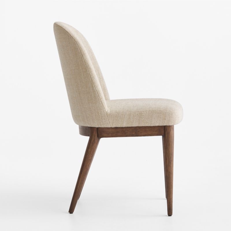 Nord Ivory Upholstered Brown Wood Dining Chair - image 2 of 6
