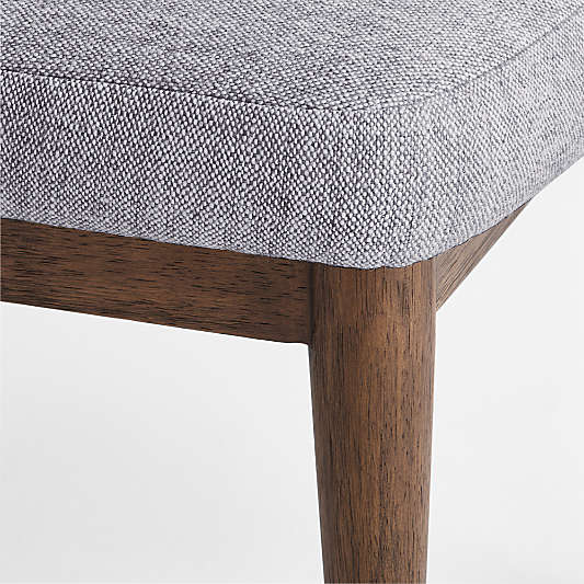 Nord Blue Upholstered Brown Wood Dining Chair