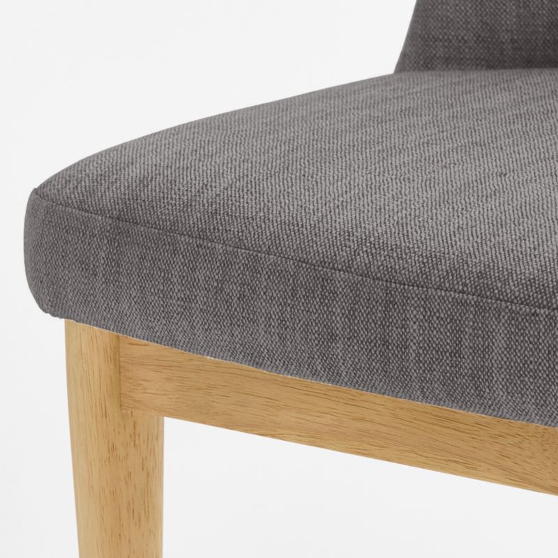 Nord Charcoal Upholstered Natural Wood Dining Chair - image 4 of 6