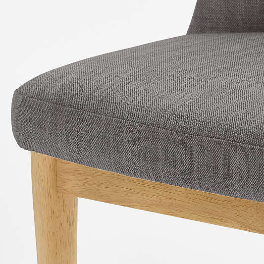 Nord Charcoal Upholstered Natural Wood Dining Chair