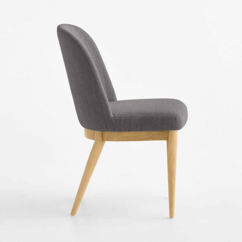 Nord Charcoal Upholstered Natural Wood Dining Chair - image 2 of 6