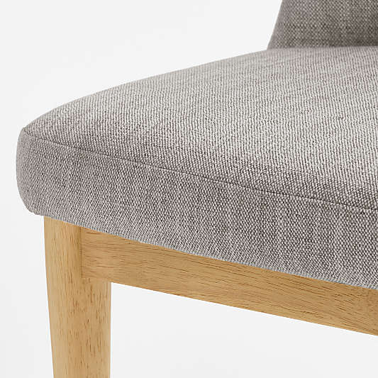Nord Grey Upholstered Natural Wood Dining Chair