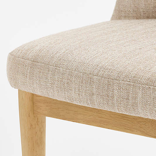 Nord Ivory Upholstered Natural Wood Dining Chair