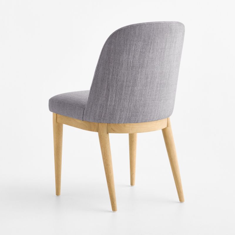 Nord Blue Upholstered Natural Wood Dining Chair - image 3 of 6