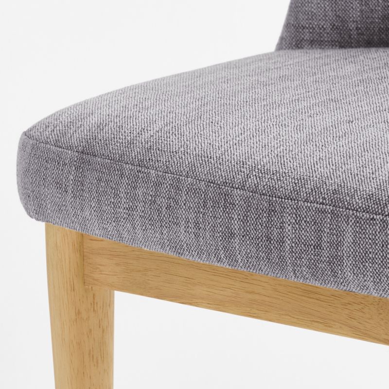 Nord Blue Upholstered Natural Wood Dining Chair - image 4 of 6