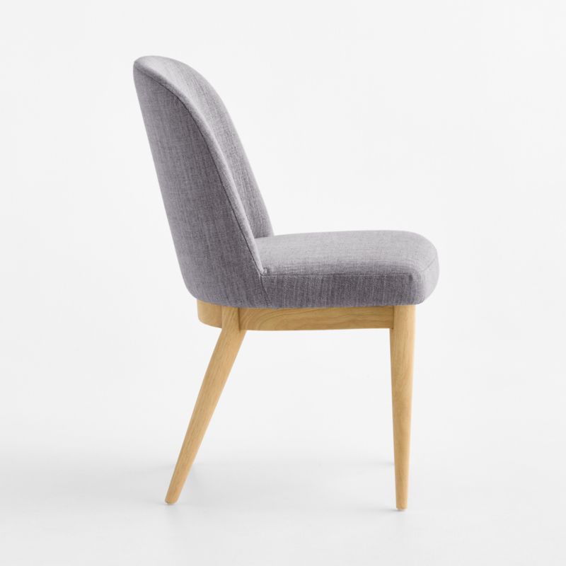 Nord Blue Upholstered Natural Wood Dining Chair - image 2 of 6