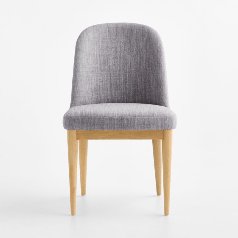 Nord Blue Upholstered Natural Wood Dining Chair - image 1 of 6