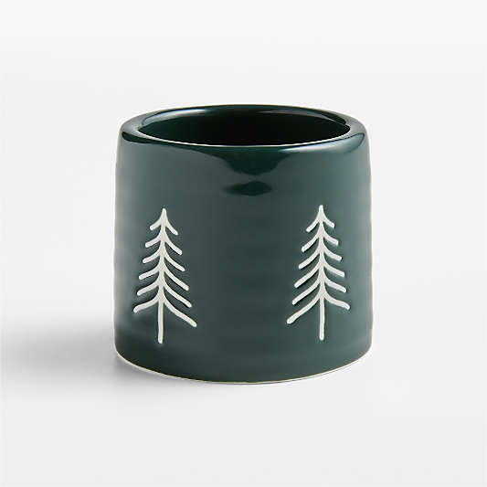 Nordic Trees Ceramic Napkin Rings, Set of 4