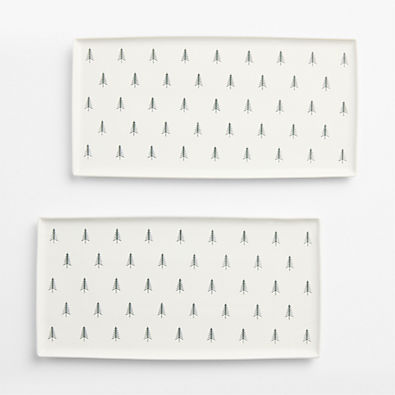 View Nordic Trees Platters, Set of 2 details