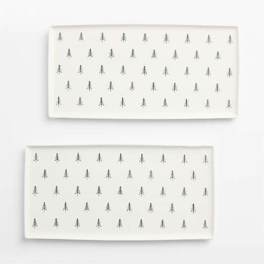 Nordic Trees Platters, Set of 2