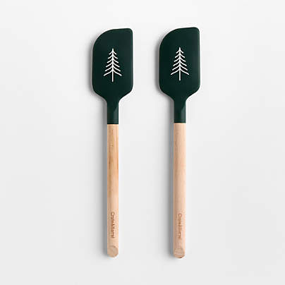 Nordic Trees Silicone and Wood Mini Spatulas, Set of 2