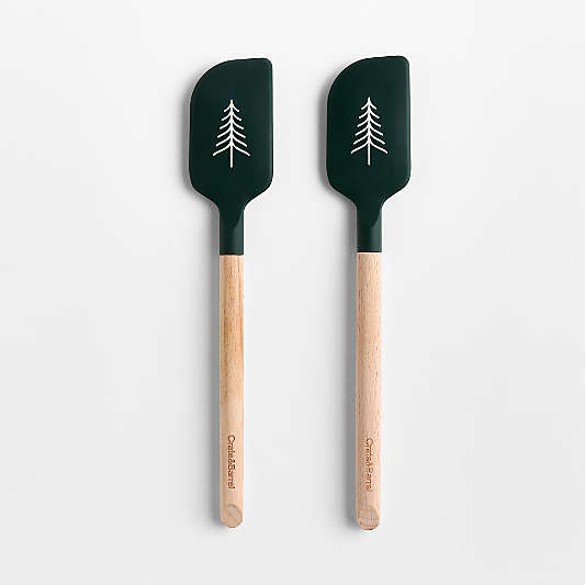 Nordic Trees Silicone and Wood Mini Spatulas, Set of 2