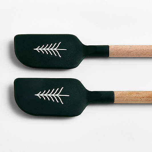 Nordic Trees Silicone and Wood Mini Spatulas, Set of 2