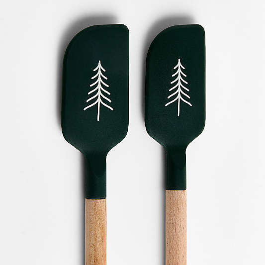 Nordic Trees Silicone and Wood Mini Spatulas, Set of 2