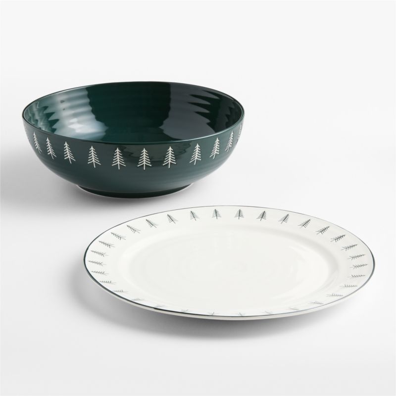 Nordic Trees Stoneware Serving Platter - image 1 of 3