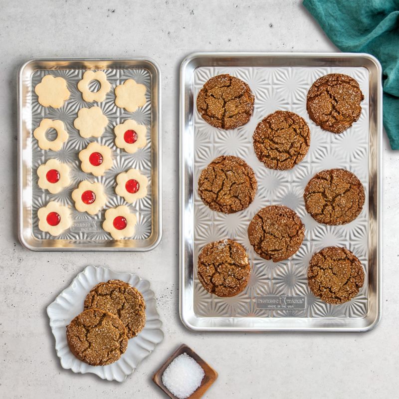 Nordic Ware Naturals 2-Piece Starburst Baker's Bundle, Half and Quarter Sheet Pans - image 1 of 7