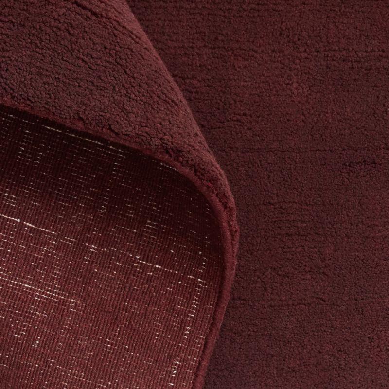 Northbrook Wool Handwoven Burgundy Rug Swatch 12"x18" - image 1 of 3