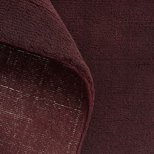 Northbrook Wool Handwoven Burgundy Rug Swatch 12"x18"