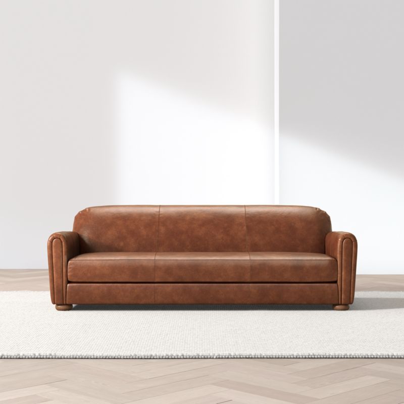 Northmoor 73" Leather Apartment Sofa - image 2 of 6