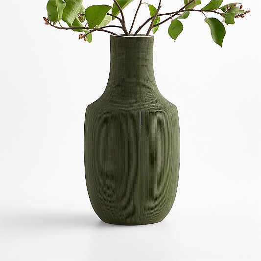Norton Slim Dark Green Vase 13"