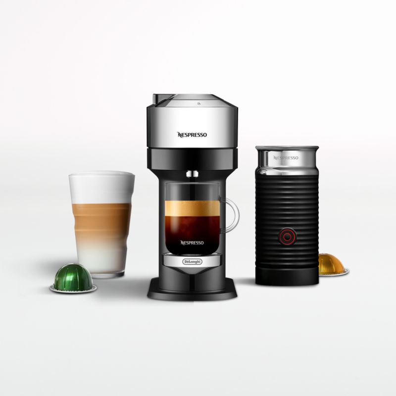 Nespresso ® by De'Longhi ® Vertuo Next Chrome Espresso Machine with Aeroccino Frother - image 4 of 12