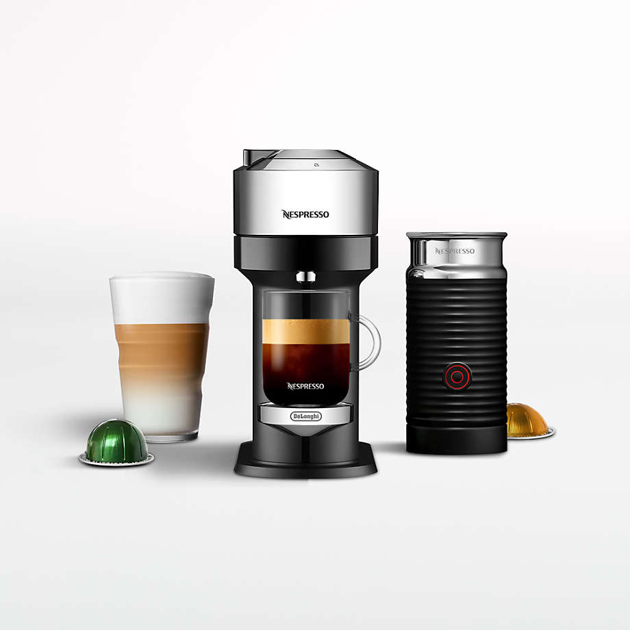 Crate Barrel Nespresso by De Longhi Vertuo Next Chrome Bundle