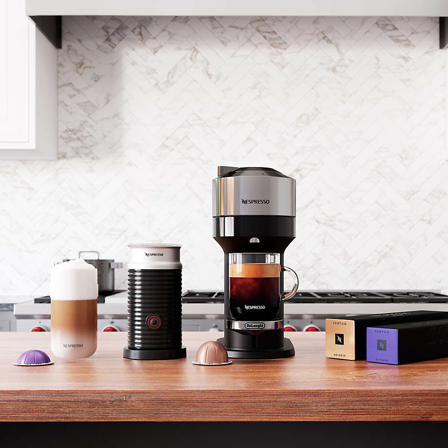 Nespresso by De'Longhi Vertuo Next Chrome Espresso Machine Bundle + Reviews