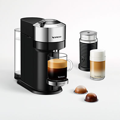 View Nespresso ® by De'Longhi ® Vertuo Next Chrome Espresso Machine with Aeroccino Frother details