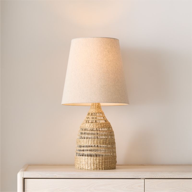 Nossa Woven Seagrass Table Lamp 28" - image 3 of 7