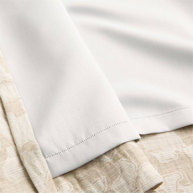 Natural Floral Jacquard Organic Cotton Linen Blackout Window Curtain Panel 52"x120" - image 2 of 6