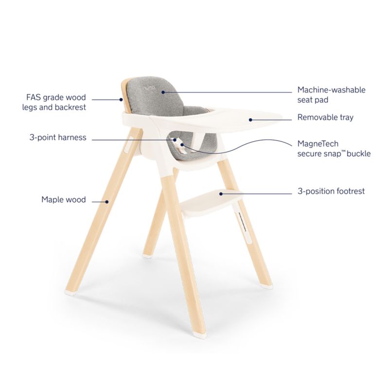 Nuna ® BRYN ™ Heritage Maple Wood Baby High Chair - image 7 of 9