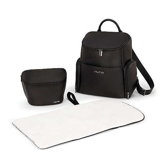 Nuna Caviar Black Essential Diaper Bag