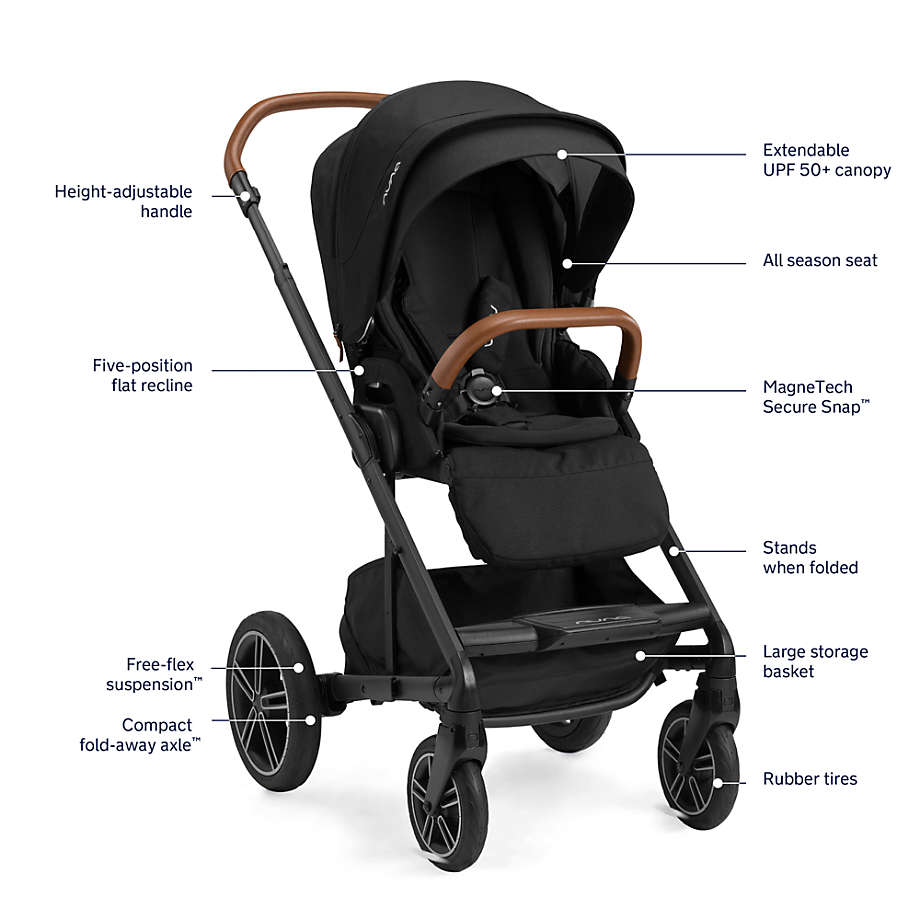 Nuna MIXX next Ocean Dark Blue Compact Foldable Baby Stroller + Reviews