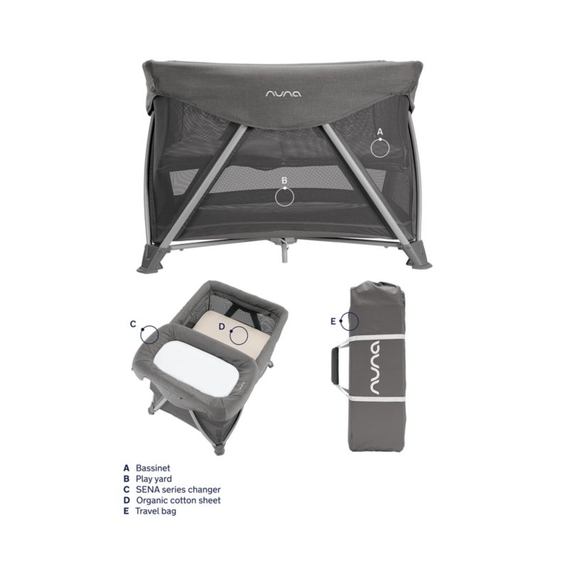 Nuna ® SENA aire ® Granite Grey Playard, Travel Crib and Changing Table - image 8 of 11